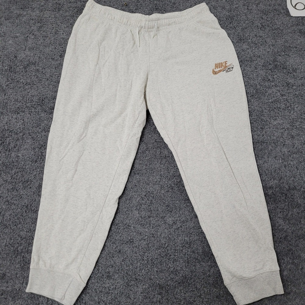 Nike Joggers Womens Size XL Gray Viscose Blend Tapered Glitter Logo Athletic